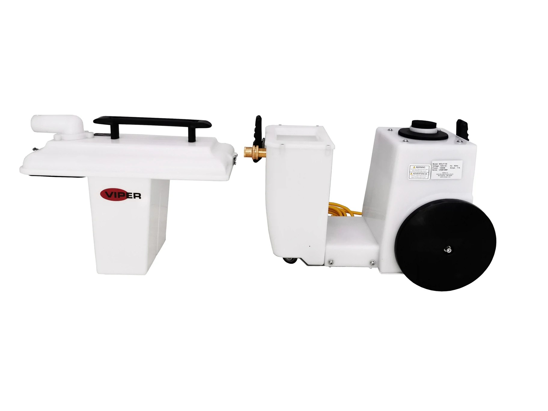 Viper Wolf130 carpet spotter with the removable tank lifted off the base