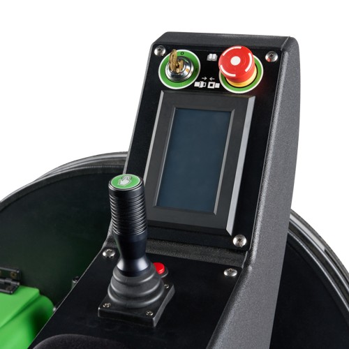 NSS eForce burnisher joystick, touch screen control panel and emergency stop button