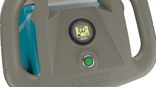 Tennant T260 control handle with the battery meter display and push-button start-stop