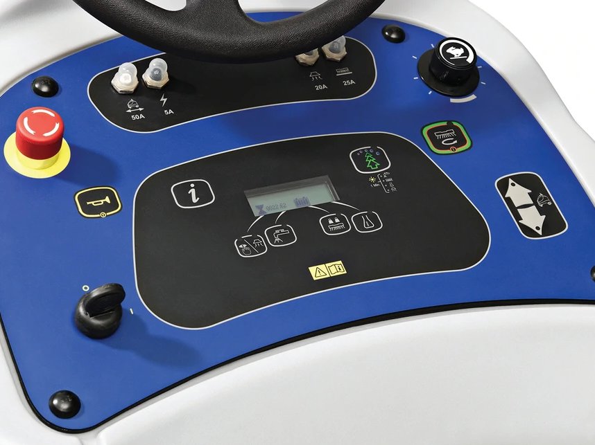 Close-up of the Advance SC1500 control panel with LCD display and one-touch buttons