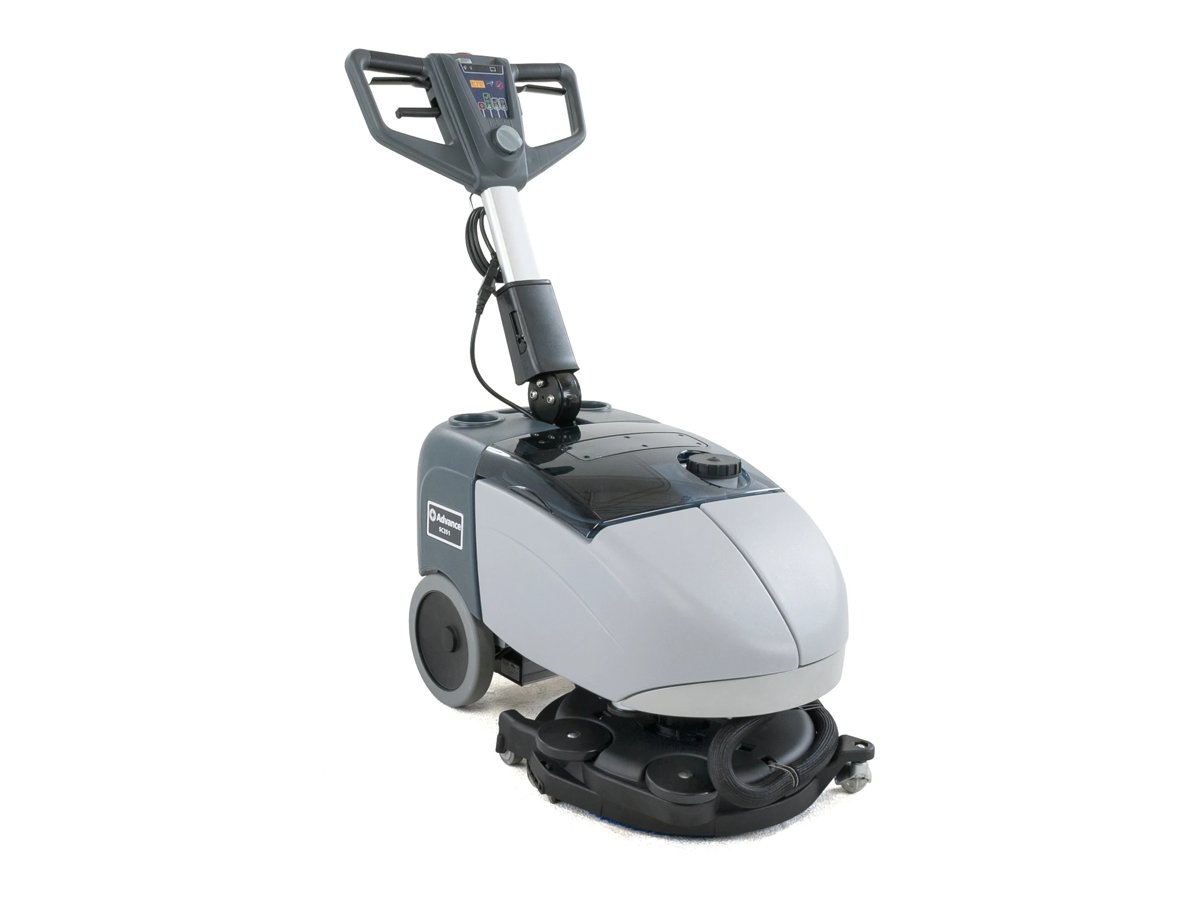 Advance SC351 walk-behind micro scrubber, right side view