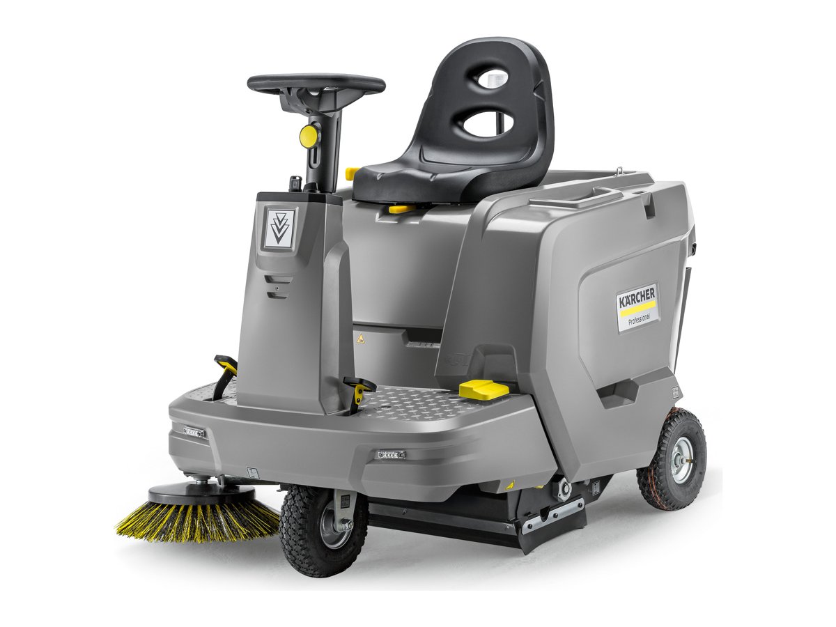 Kärcher KM 85/50 R Bp compact ride-on vacuum sweeper with side brush