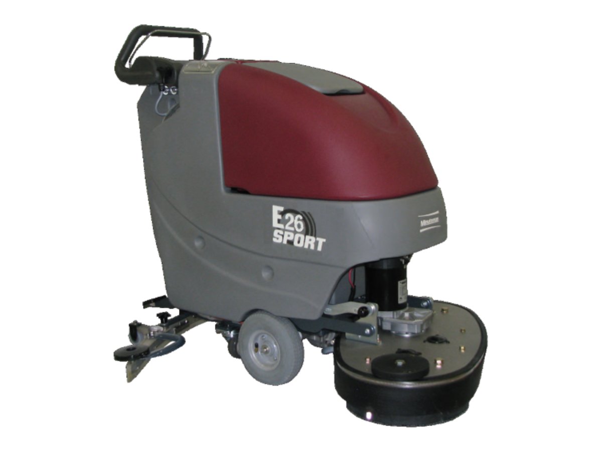 Minuteman E26 ECO SPORT disc automatic scrubber, side angle view