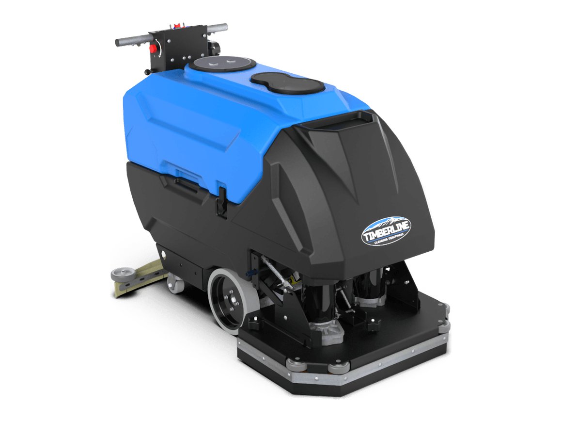 Timberline L-Series L28 disk walk-behind floor scrubber, front three-quarter view