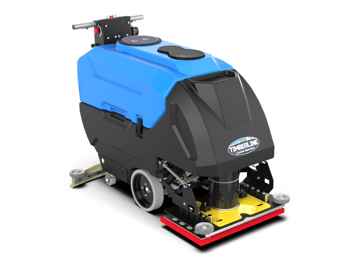 Timberline L24 orbital walk-behind scrubber with rectangular orbital pad deck
