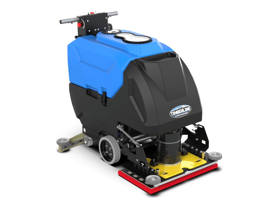 Timberline M24 orbital walk-behind scrubber with rectangular orbital pad deck