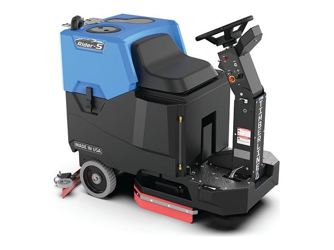 Timberline Rider-S 20 disk ride-on floor scrubber, front three-quarter view