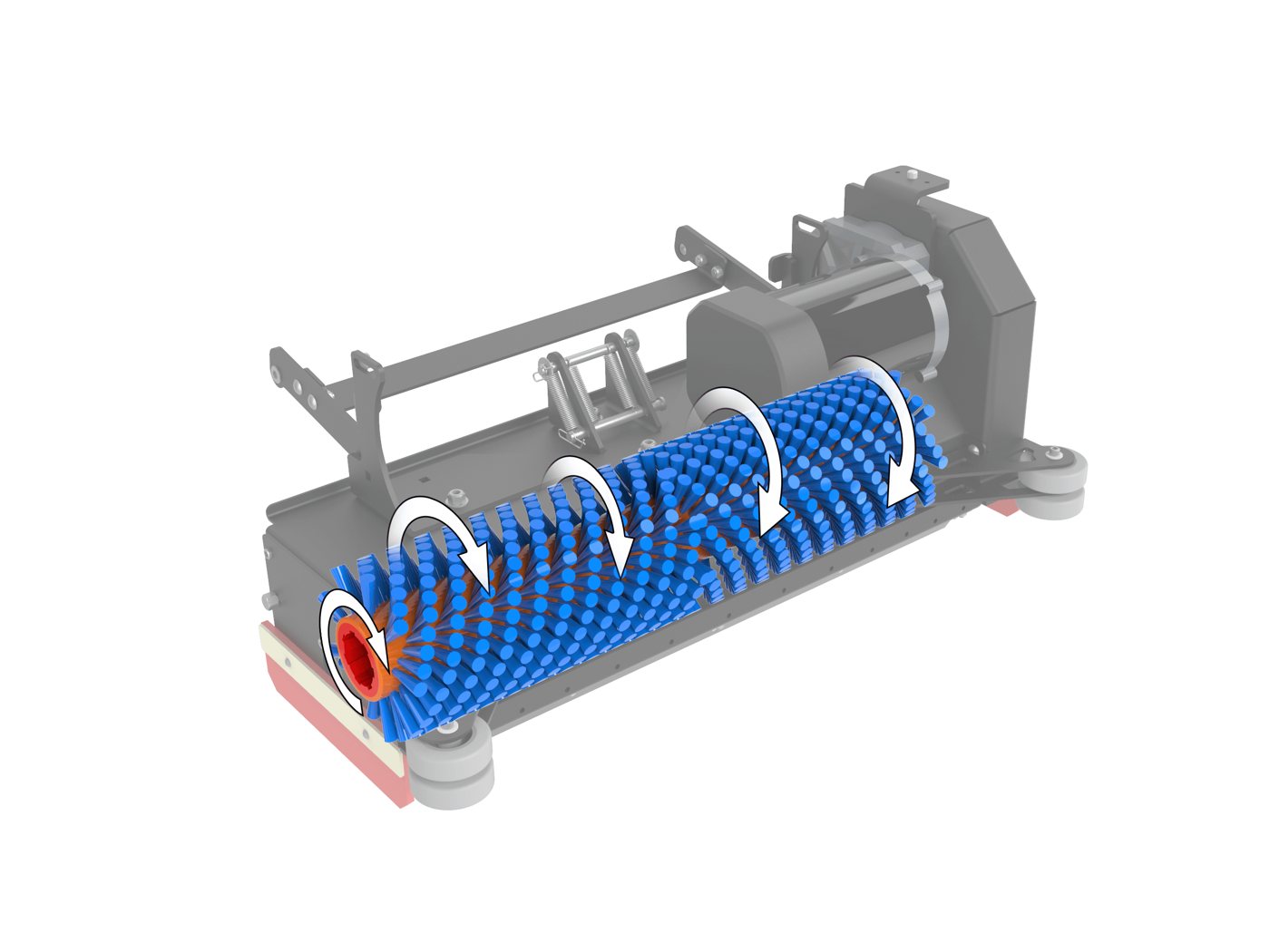Timberline S-Series grout brush scrub deck illustration